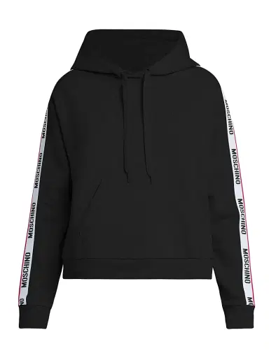 MOSCHINO Women's Stretch-Cotton Knit Hoodie | Thumbnail 1 MOSCHINO Women's Stretch-Cotton Knit Hoodie | Thumbnail 1