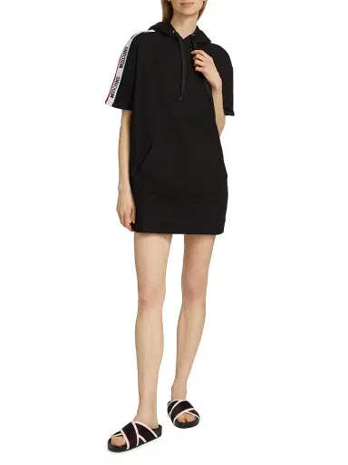 MOSCHINO Women's Mos Under Donna-Velmar Hooded Minidress - Black | Thumbnail 2 MOSCHINO Women's Mos Under Donna-Velmar Hooded Minidress - Black | Thumbnail 2