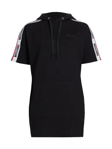 MOSCHINO Women's Mos Under Donna-Velmar Hooded Minidress - Black | Thumbnail 1 MOSCHINO Women's Mos Under Donna-Velmar Hooded Minidress - Black | Thumbnail 1