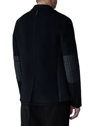 Mackage Men's John Mixed-Media Vertical Quilted Blazer - Black | Thumbnail 5 Mackage Men's John Mixed-Media Vertical Quilted Blazer - Black | Thumbnail 5
