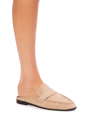 Black Suede Studio Women's Gabby Mule Loafers - Tan Suede | Thumbnail 2 Black Suede Studio Women's Gabby Mule Loafers - Tan Suede | Thumbnail 2