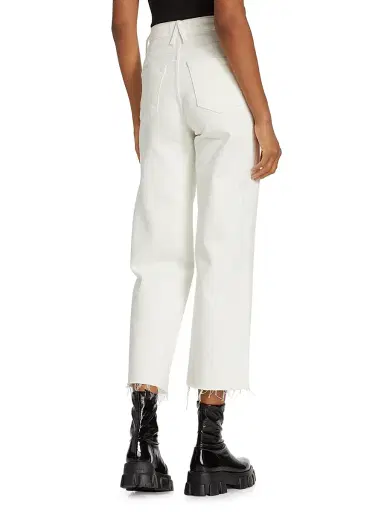 SLVRLAKE Women's Grace High-Rise Stretch Wide-Leg Crop Jeans - White - Size 28 | Thumbnail 5 SLVRLAKE Women's Grace High-Rise Stretch Wide-Leg Crop Jeans - White - Size 28 | Thumbnail 5