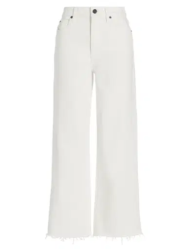 SLVRLAKE Women's Grace High-Rise Stretch Wide-Leg Crop Jeans - White - Size 28 | Thumbnail 1 SLVRLAKE Women's Grace High-Rise Stretch Wide-Leg Crop Jeans - White - Size 28 | Thumbnail 1