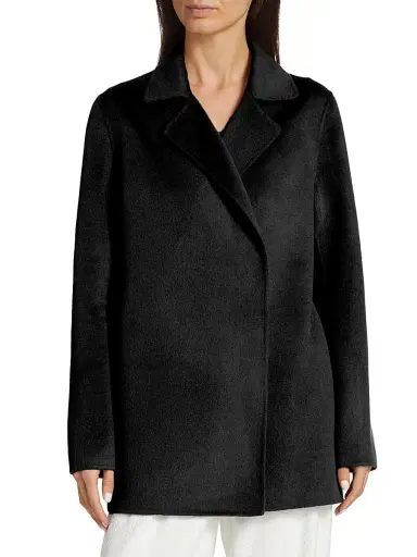 Mercer Collective Women's Kate Open-Front Wool Coat - Black | Thumbnail 3 Mercer Collective Women's Kate Open-Front Wool Coat - Black | Thumbnail 3