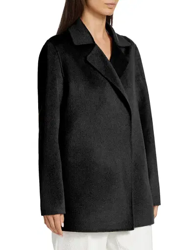 Mercer Collective Women's Kate Open-Front Wool Coat - Black | Thumbnail 4 Mercer Collective Women's Kate Open-Front Wool Coat - Black | Thumbnail 4