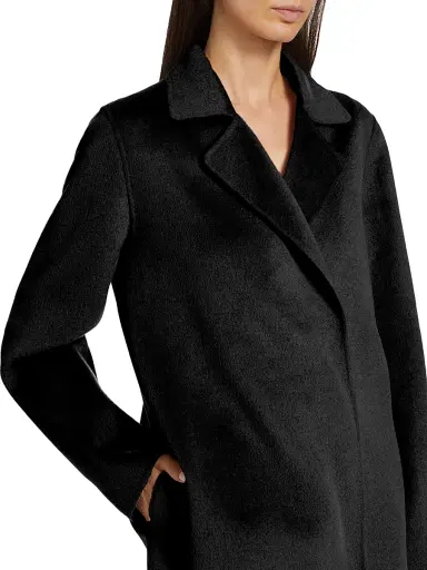 Mercer Collective Women's Kate Open-Front Wool Coat - Black | Thumbnail 6 Mercer Collective Women's Kate Open-Front Wool Coat - Black | Thumbnail 6