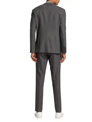Saks Fifth Avenue Men's Slim-Fit Wool Single-Breasted Suit - Gunmetal - Size 50 | Thumbnail 5 Saks Fifth Avenue Men's Slim-Fit Wool Single-Breasted Suit - Gunmetal - Size 50 | Thumbnail 5
