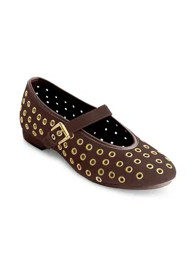 Bernardo Women's Borden Grommet Mary Jane Flats - Dark Chocolate - Size 6.5 | Thumbnail 2 Bernardo Women's Borden Grommet Mary Jane Flats - Dark Chocolate - Size 6.5 | Thumbnail 2