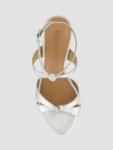 Bernardo Women's Neera Ankle Strap Heeled Sandals - Silver - Size 9.5 | Thumbnail 3 Bernardo Women's Neera Ankle Strap Heeled Sandals - Silver - Size 9.5 | Thumbnail 3