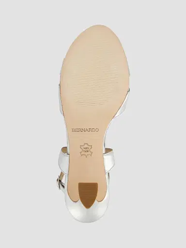 Bernardo Women's Neera Ankle Strap Heeled Sandals - Silver - Size 9.5 | Thumbnail 4 Bernardo Women's Neera Ankle Strap Heeled Sandals - Silver - Size 9.5 | Thumbnail 4