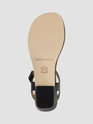 Bernardo Women's Goya Demi-Heel T-Strap Sandals - Black | Thumbnail 4 Bernardo Women's Goya Demi-Heel T-Strap Sandals - Black | Thumbnail 4