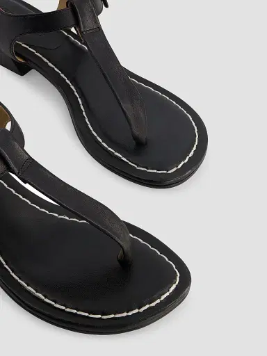Bernardo Women's Goya Demi-Heel T-Strap Sandals - Black | Thumbnail 5 Bernardo Women's Goya Demi-Heel T-Strap Sandals - Black | Thumbnail 5