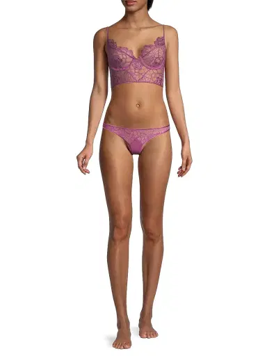 Kiki de Montparnasse Women's Coquette Lace Longline Bra - | Thumbnail 2 Kiki de Montparnasse Women's Coquette Lace Longline Bra - | Thumbnail 2