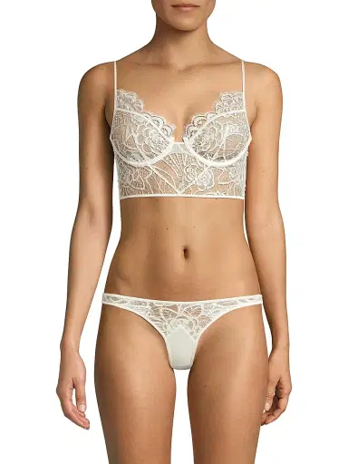 Kiki de Montparnasse Women's Coquette Lace Longline Bra - | Thumbnail 3 Kiki de Montparnasse Women's Coquette Lace Longline Bra - | Thumbnail 3