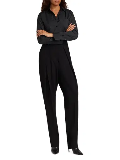 Tove Women's Dara Wool-Blend Trousers - Black | Thumbnail 2 Tove Women's Dara Wool-Blend Trousers - Black | Thumbnail 2