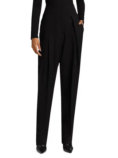 Tove Women's Dara Wool-Blend Trousers - Black | Thumbnail 3 Tove Women's Dara Wool-Blend Trousers - Black | Thumbnail 3