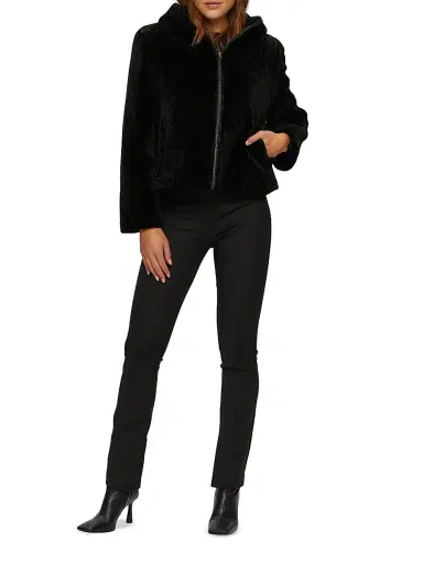 Gorski Women's Shearling Lamb Parka Reversible to Taffeta - Black - Size Large | Thumbnail 5 Gorski Women's Shearling Lamb Parka Reversible to Taffeta - Black - Size Large | Thumbnail 5