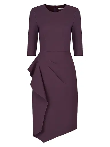 Kay Unger Women's Esther Stretch Crêpe Cocktail Dress - Fig | Thumbnail 1 Kay Unger Women's Esther Stretch Crêpe Cocktail Dress - Fig | Thumbnail 1