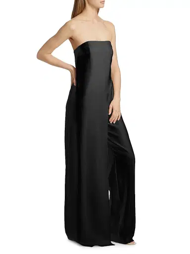 Halston Women's Jacqueline Crêpe Jumpsuit - Black | Thumbnail 4 Halston Women's Jacqueline Crêpe Jumpsuit - Black | Thumbnail 4