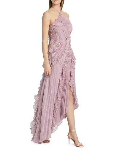 Amur Women's Lorelie Ruffle Halterneck Gown - Water Hyacinth - Size 14 | Thumbnail 2 Amur Women's Lorelie Ruffle Halterneck Gown - Water Hyacinth - Size 14 | Thumbnail 2