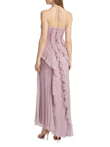 Amur Women's Lorelie Ruffle Halterneck Gown - Water Hyacinth - Size 14 | Thumbnail 5 Amur Women's Lorelie Ruffle Halterneck Gown - Water Hyacinth - Size 14 | Thumbnail 5