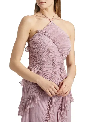 Amur Women's Lorelie Ruffle Halterneck Gown - Water Hyacinth - Size 14 | Thumbnail 6 Amur Women's Lorelie Ruffle Halterneck Gown - Water Hyacinth - Size 14 | Thumbnail 6