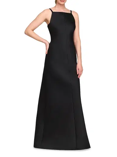 Kay Unger Women's Moira Bias-Cut A-Line Gown - Black | Thumbnail 3 Kay Unger Women's Moira Bias-Cut A-Line Gown - Black | Thumbnail 3