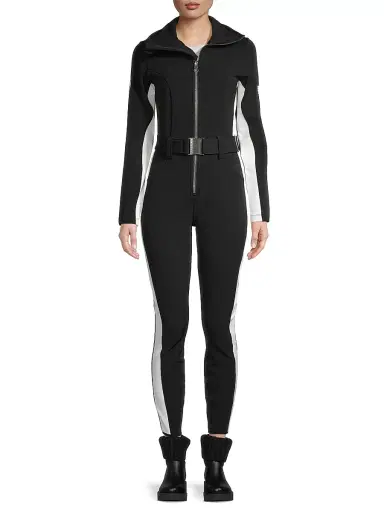 Cordova Women's Belted Stripe Stretch Ski Suit - Onyx | Thumbnail 3 Cordova Women's Belted Stripe Stretch Ski Suit - Onyx | Thumbnail 3