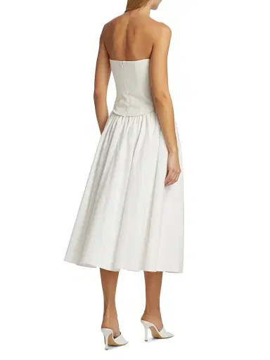 Toccin Women's Melody Corset Cotton-Blend Midi-Dress - | Thumbnail 5 Toccin Women's Melody Corset Cotton-Blend Midi-Dress - | Thumbnail 5