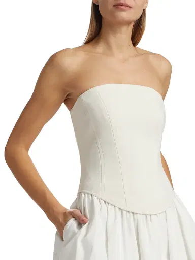 Toccin Women's Melody Corset Cotton-Blend Midi-Dress - | Thumbnail 6 Toccin Women's Melody Corset Cotton-Blend Midi-Dress - | Thumbnail 6