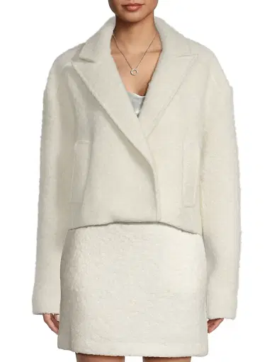 Toccin Women's Cora Wool-Blend Boxy Jacket - | Thumbnail 3 Toccin Women's Cora Wool-Blend Boxy Jacket - | Thumbnail 3