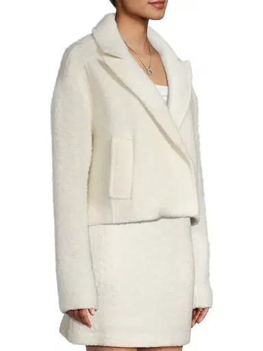 Toccin Women's Cora Wool-Blend Boxy Jacket - | Thumbnail 4 Toccin Women's Cora Wool-Blend Boxy Jacket - | Thumbnail 4