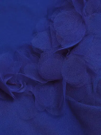 Rene Ruiz Collection Women's Tulle Flower & Crepe Column Gown - Blue | Thumbnail 7 Rene Ruiz Collection Women's Tulle Flower & Crepe Column Gown - Blue | Thumbnail 7