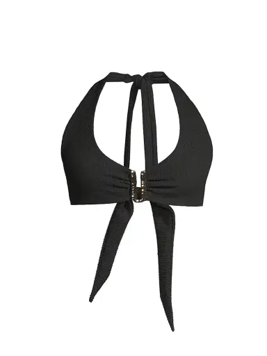 Change of Scenery Women's Melissa Halterneck Bikini Top - Black Texture | Thumbnail 1 Change of Scenery Women's Melissa Halterneck Bikini Top - Black Texture | Thumbnail 1