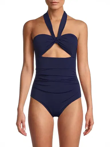Change of Scenery Women's Ella Convertible Twist Front One-Piece Swimsuit - Navy | Thumbnail 3 Change of Scenery Women's Ella Convertible Twist Front One-Piece Swimsuit - Navy | Thumbnail 3
