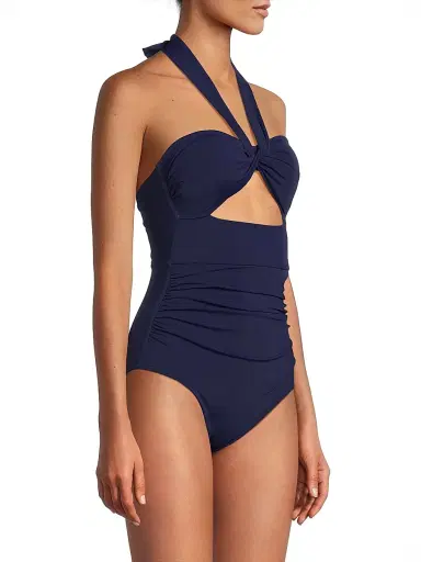 Change of Scenery Women's Ella Convertible Twist Front One-Piece Swimsuit - Navy | Thumbnail 4 Change of Scenery Women's Ella Convertible Twist Front One-Piece Swimsuit - Navy | Thumbnail 4