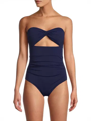 Change of Scenery Women's Ella Convertible Twist Front One-Piece Swimsuit - Navy | Thumbnail 6 Change of Scenery Women's Ella Convertible Twist Front One-Piece Swimsuit - Navy | Thumbnail 6