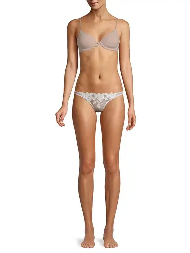 Fleur du Mal Women's Lily Lace Cheeky Brief - Black | Thumbnail 2 Fleur du Mal Women's Lily Lace Cheeky Brief - Black | Thumbnail 2