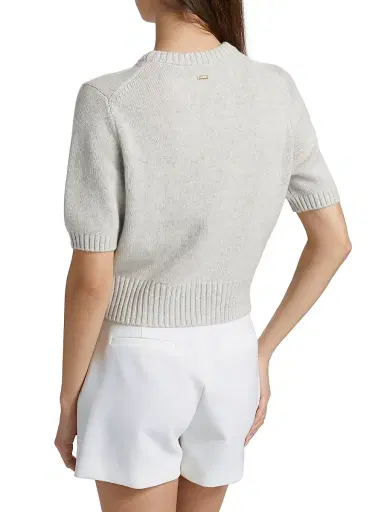 Toccin Women's Elsie Wool-Cashmere Short-Sleeve Sweater - Soft Grey - Size XL | Thumbnail 5 Toccin Women's Elsie Wool-Cashmere Short-Sleeve Sweater - Soft Grey - Size XL | Thumbnail 5