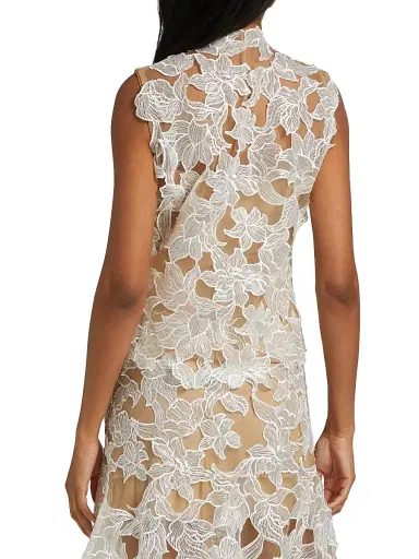 Mariandree Gaitan Women's Karol Floral Embroidered Lace Top - White - Size Small | Thumbnail 5 Mariandree Gaitan Women's Karol Floral Embroidered Lace Top - White - Size Small | Thumbnail 5