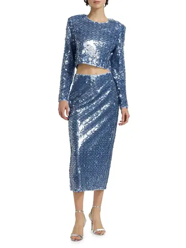Toccin Women's Anaya Sequined Long-Sleeve Top | Thumbnail 2 Toccin Women's Anaya Sequined Long-Sleeve Top | Thumbnail 2