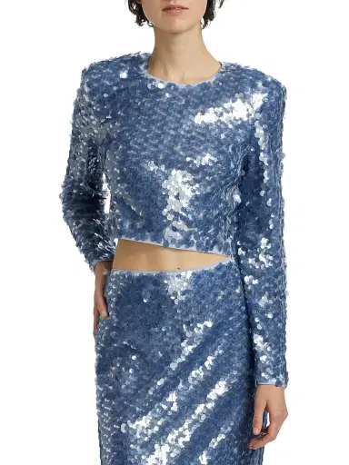 Toccin Women's Anaya Sequined Long-Sleeve Top | Thumbnail 3 Toccin Women's Anaya Sequined Long-Sleeve Top | Thumbnail 3
