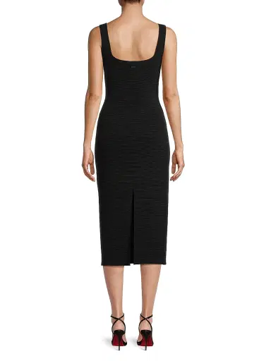 Toccin Women's Lorenza Tie-Front Sleeveless Midi-Dress - Jet | Thumbnail 5 Toccin Women's Lorenza Tie-Front Sleeveless Midi-Dress - Jet | Thumbnail 5