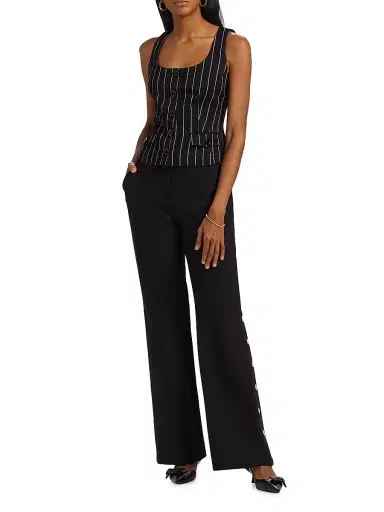 Toccin Women's Georgia Pinstriped Button-Front Top | Thumbnail 2 Toccin Women's Georgia Pinstriped Button-Front Top | Thumbnail 2