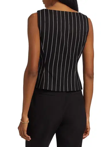 Toccin Women's Georgia Pinstriped Button-Front Top | Thumbnail 5 Toccin Women's Georgia Pinstriped Button-Front Top | Thumbnail 5