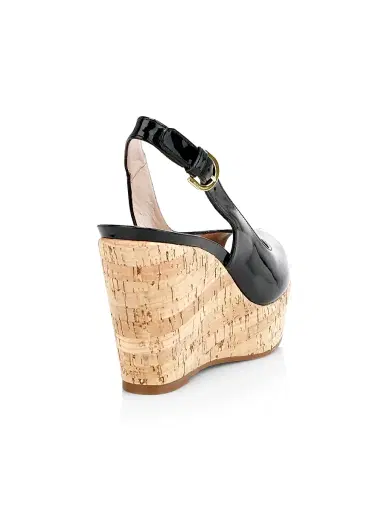 Stuart Weitzman Women's Jean Cork Wedge Slingback Sandals | Thumbnail 3 Stuart Weitzman Women's Jean Cork Wedge Slingback Sandals | Thumbnail 3