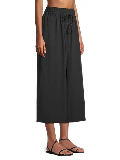 Change of Scenery Women's Brooke Wide-Leg Cotton Drawstring Pants - Black - Size XS | Thumbnail 4 Change of Scenery Women's Brooke Wide-Leg Cotton Drawstring Pants - Black - Size XS | Thumbnail 4