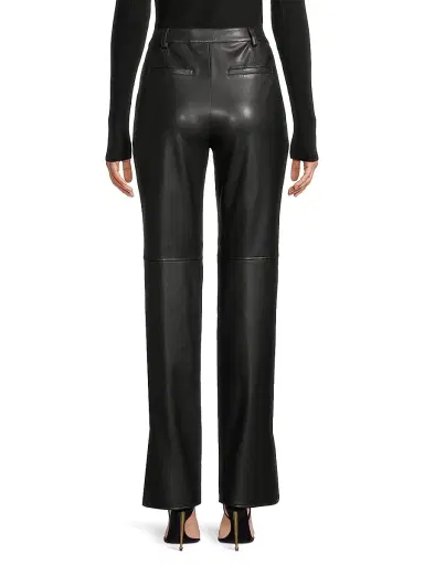 Toccin Women's Iris Faux Leather Pants - Jet | Thumbnail 5 Toccin Women's Iris Faux Leather Pants - Jet | Thumbnail 5