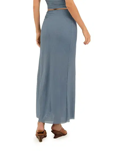 ViX by Paula Hermanny Women's Amira Gathered Maxi-Skirt - Blue | Thumbnail 4 ViX by Paula Hermanny Women's Amira Gathered Maxi-Skirt - Blue | Thumbnail 4