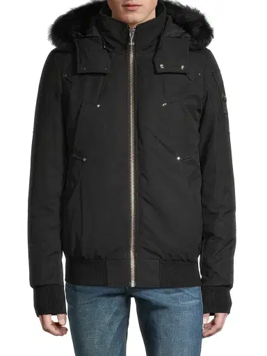 Moose Knuckles Men's Ballistics Bomber Jacket - Black | Thumbnail 3 Moose Knuckles Men's Ballistics Bomber Jacket - Black | Thumbnail 3
